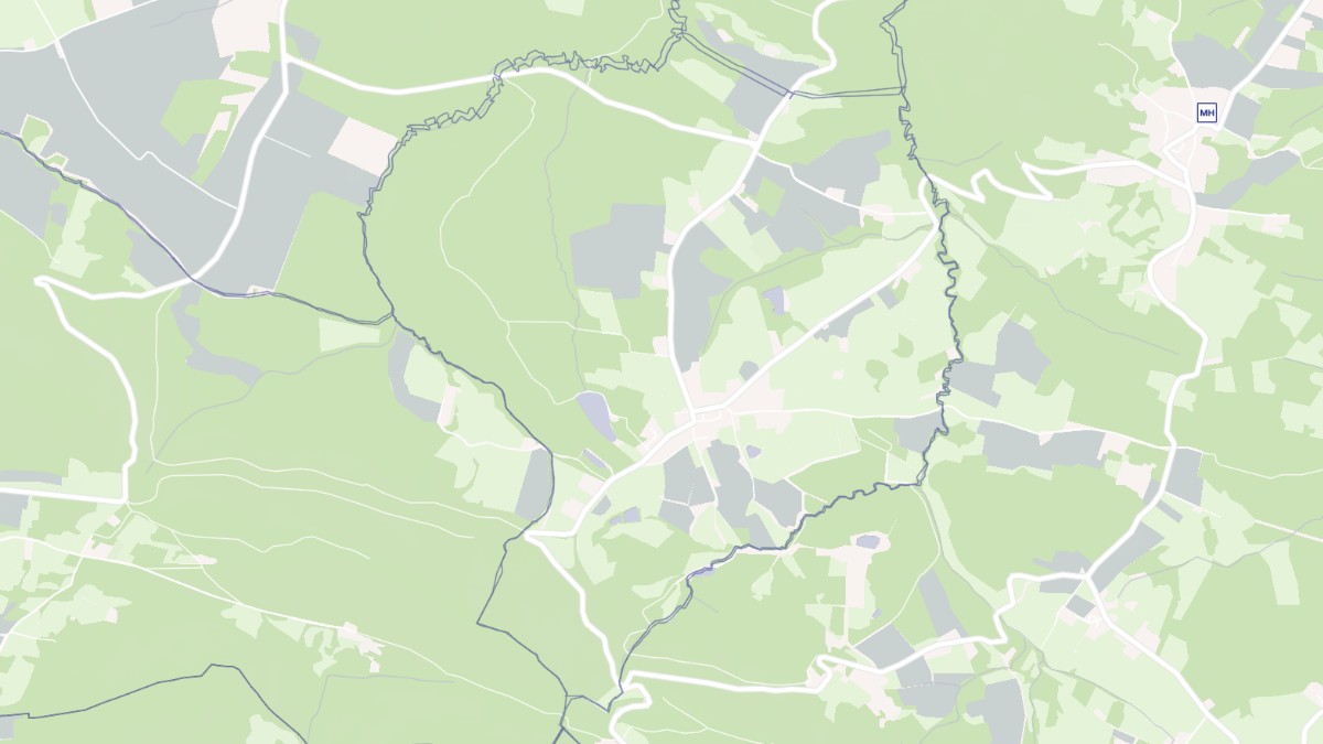 Aperçu cartographique de Plagne, centré sur la commune