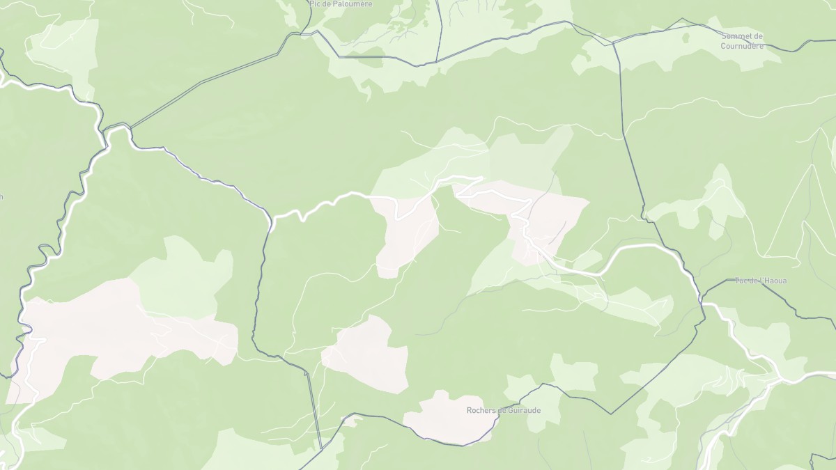 Aperçu cartographique de Portet-d'Aspet, centré sur la commune