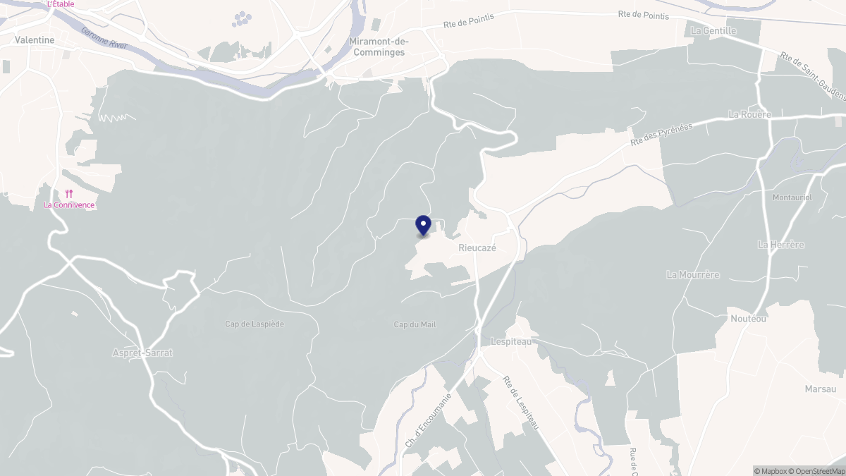Aperçu cartographique de Rieucazé, centré sur la commune