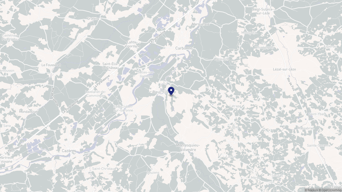 Aperçu cartographique de Rieux-Volvestre, centré sur la commune