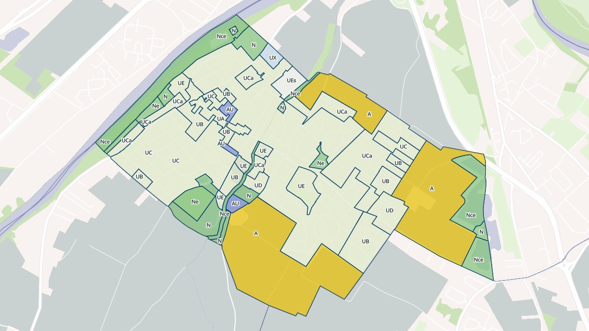 Aperçu cartographique de Roquettes, centré sur la commune