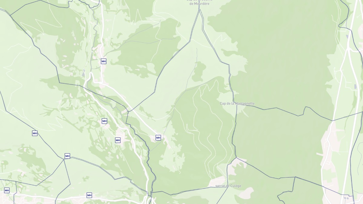 Aperçu cartographique de Saccourvielle, centré sur la commune