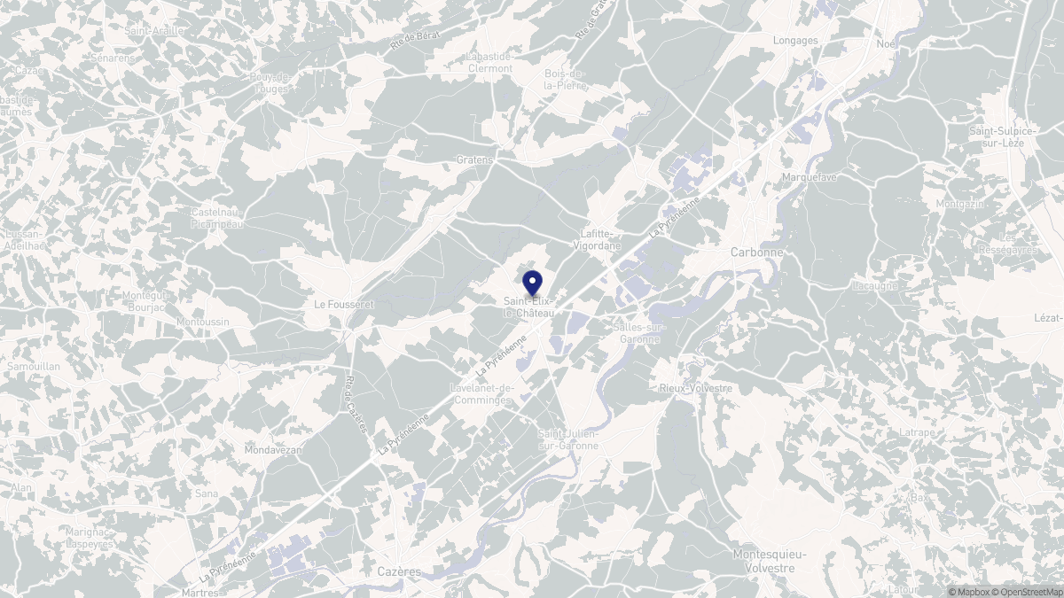 Aperçu cartographique de Saint-Élix-le-Château, centré sur la commune