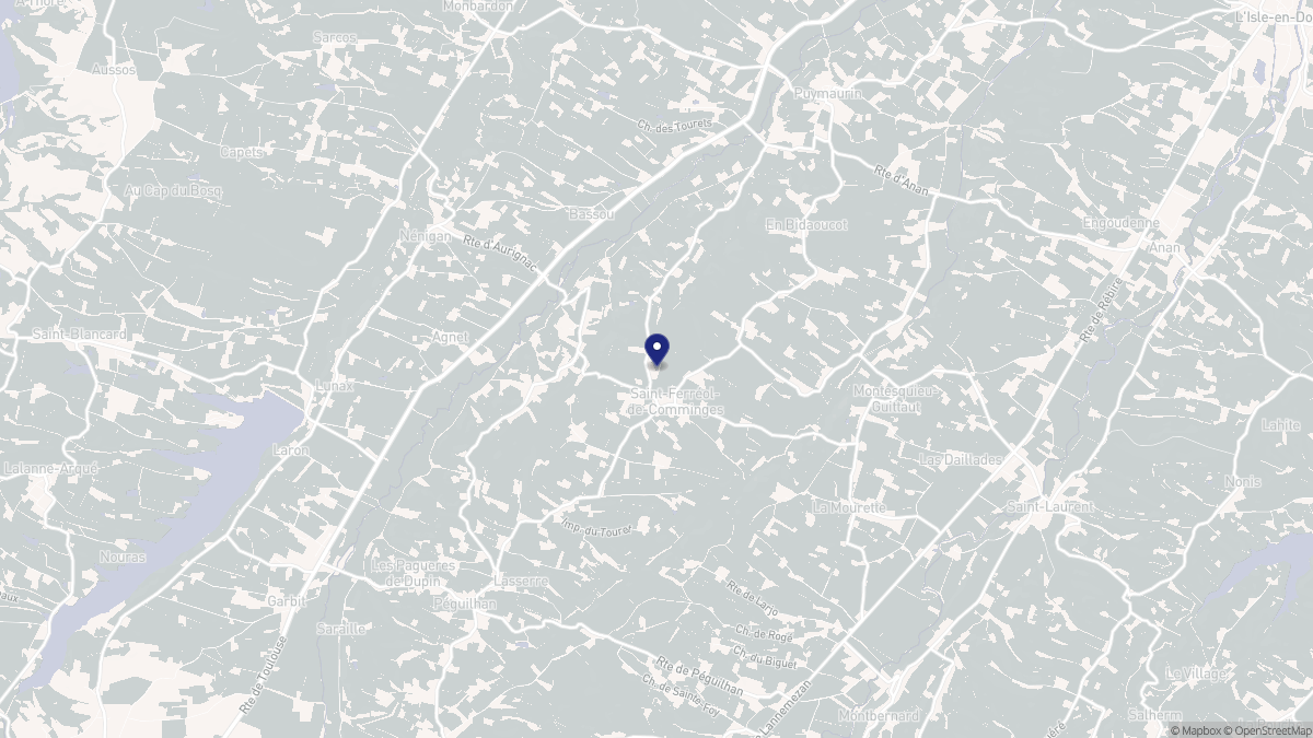 Aperçu cartographique de Saint-Ferréol-de-Comminges, centré sur la commune