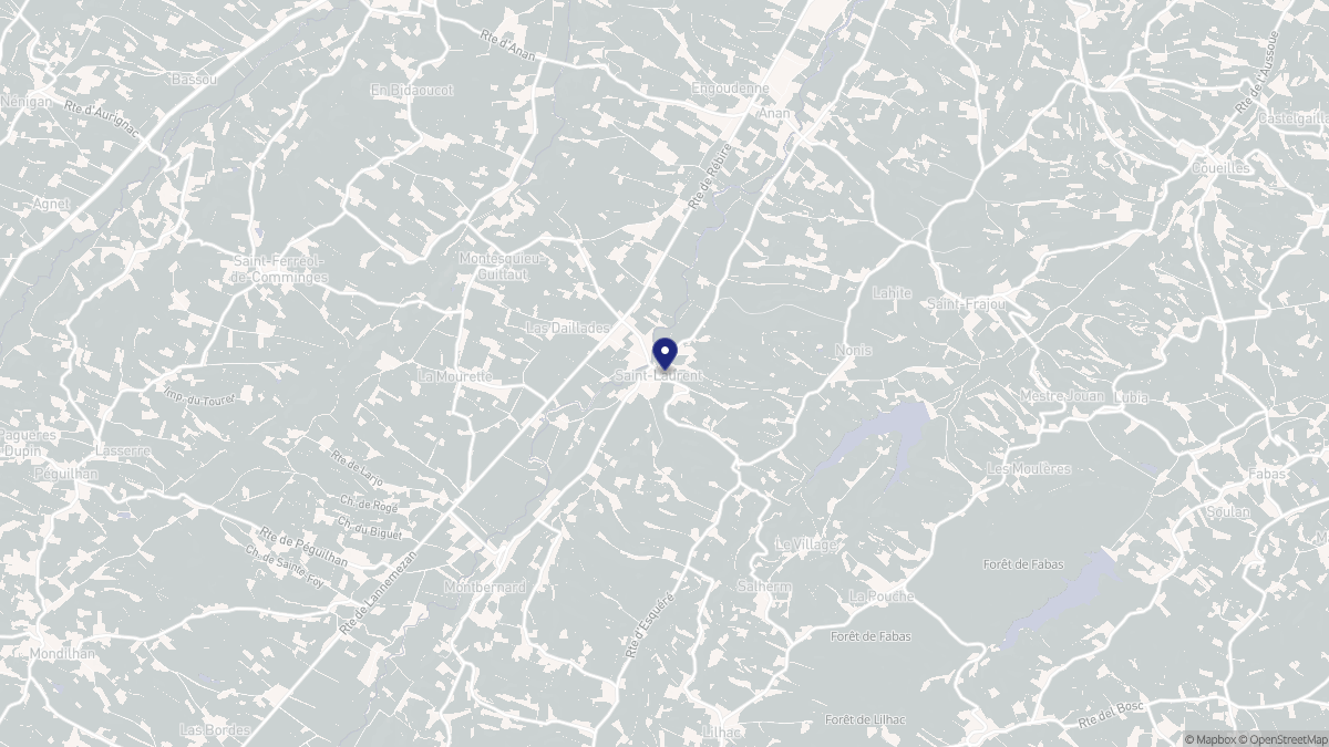 Aperçu cartographique de Saint-Laurent, centré sur la commune