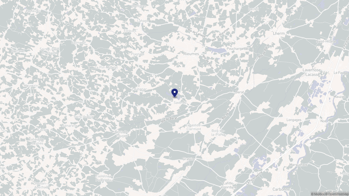 Aperçu cartographique de Savères, centré sur la commune