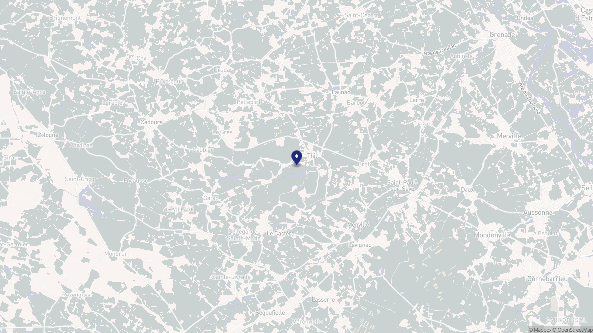 Aperçu cartographique de Thil, centré sur la commune
