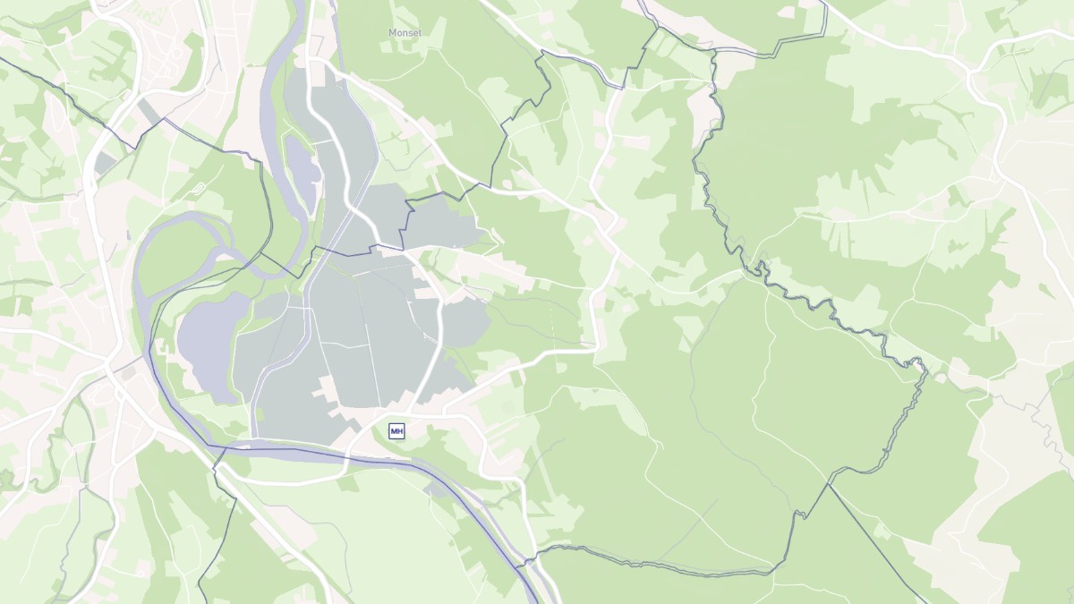 Aperçu cartographique de Touille, centré sur la commune