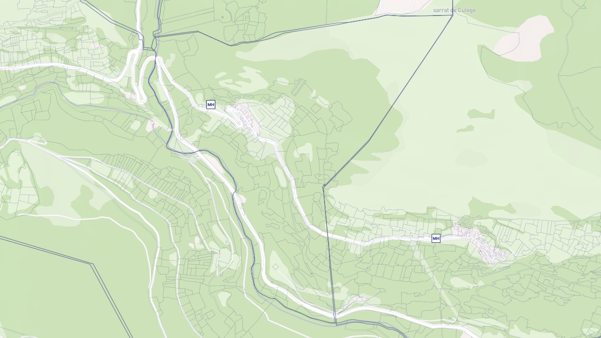 Aperçu cartographique de Trébons-de-Luchon, centré sur la commune
