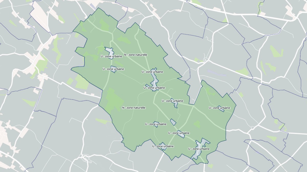 Aperçu cartographique de Trébons-sur-la-Grasse, centré sur la commune