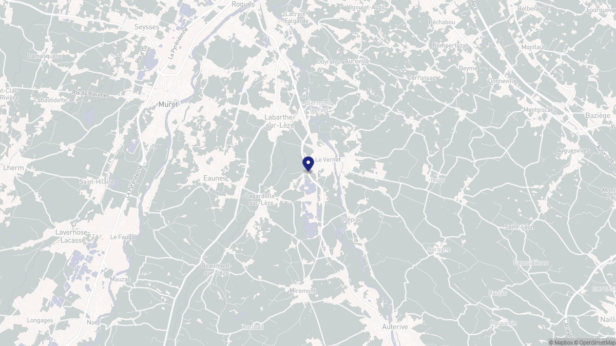 Aperçu cartographique de Vernet, centré sur la commune