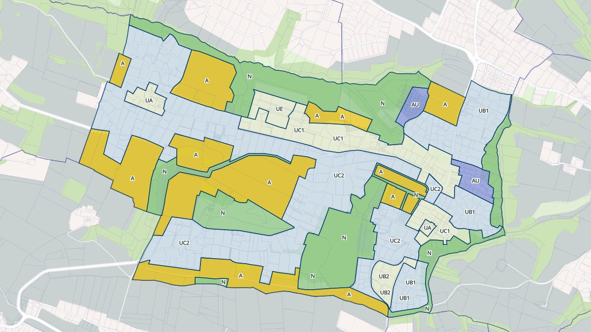 Aperçu cartographique de Vigoulet-Auzil, centré sur la commune