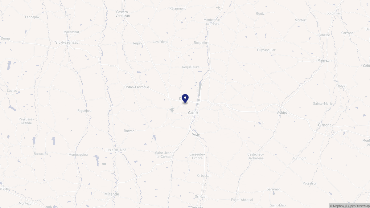 Aperçu cartographique de Auch, centré sur la commune