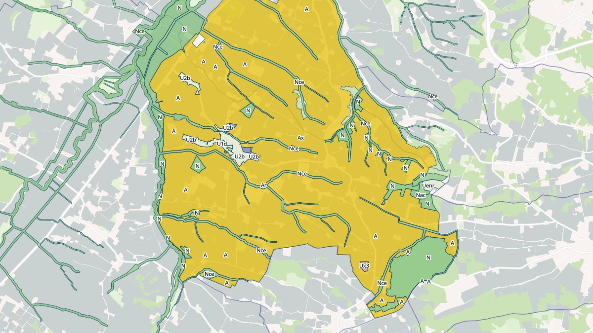 Aperçu cartographique de Auradé, centré sur la commune