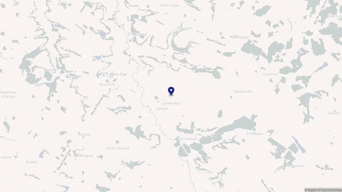 Aperçu cartographique de Avezan, centré sur la commune