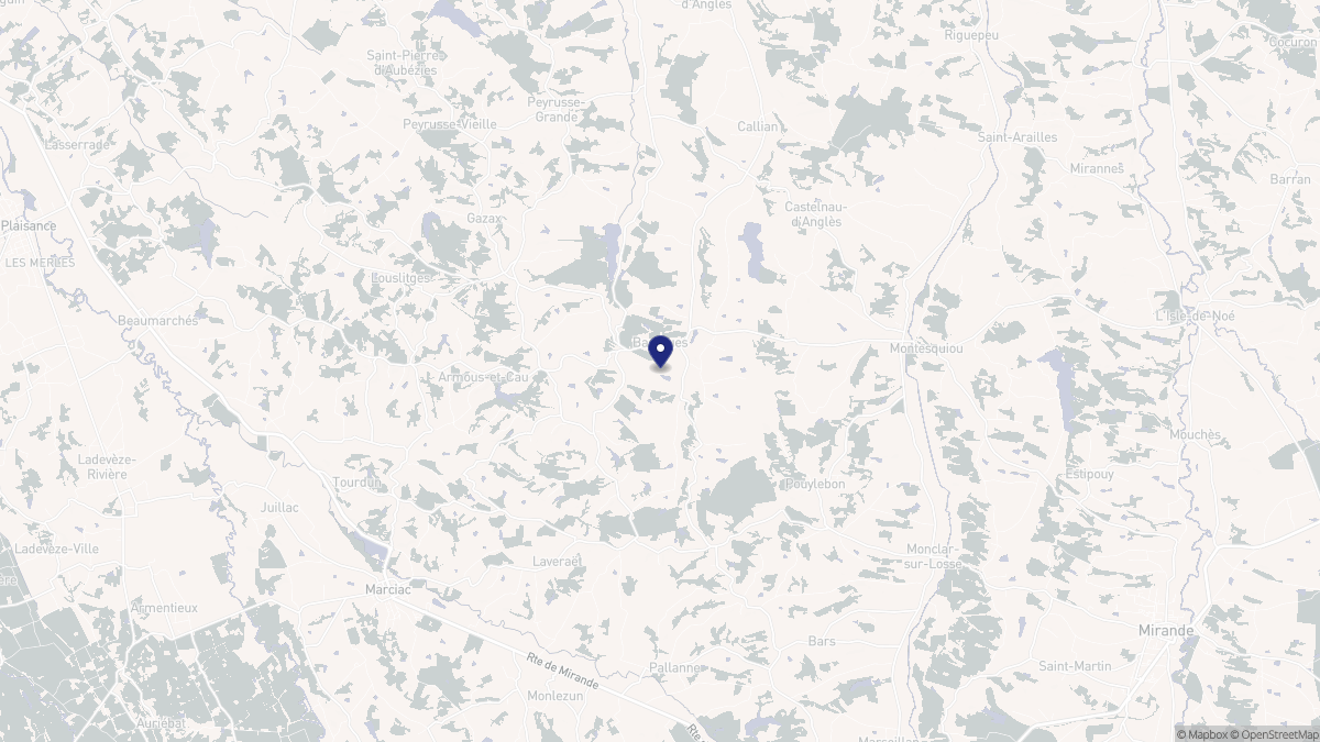 Aperçu cartographique de Bassoues, centré sur la commune