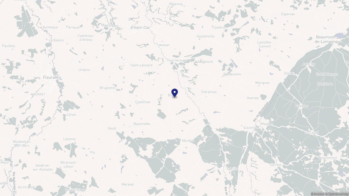 Aperçu cartographique de Bivès, centré sur la commune