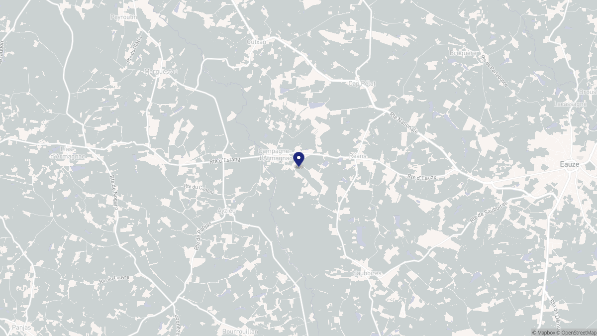 Aperçu cartographique de Campagne-d'Armagnac, centré sur la commune