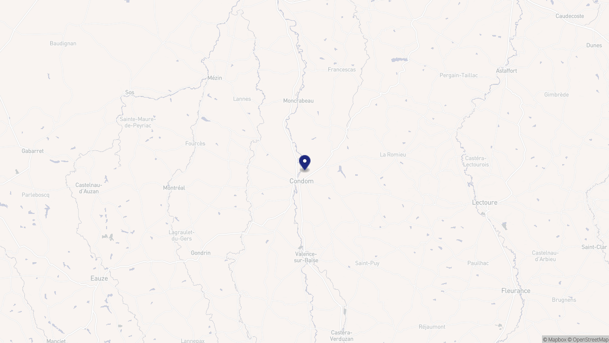 Aperçu cartographique de Condom, centré sur la commune