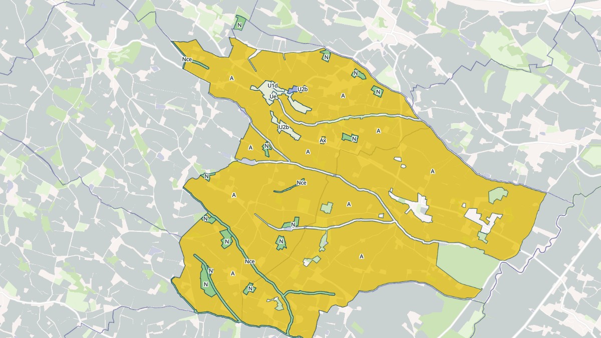 Aperçu cartographique de Frégouville, centré sur la commune