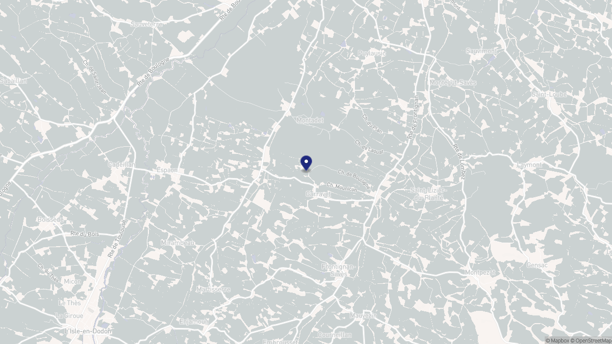 Aperçu cartographique de Garravet, centré sur la commune