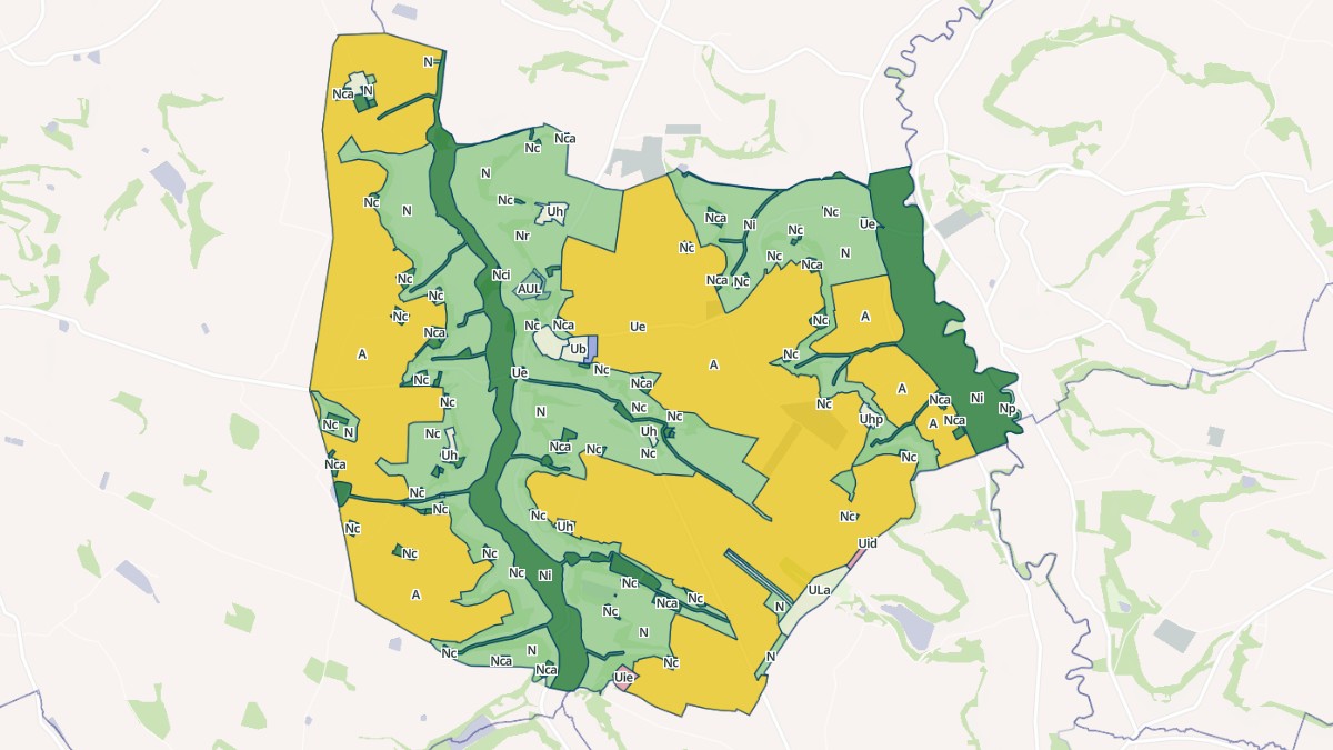 Aperçu cartographique de L'Isle-Bouzon, centré sur la commune
