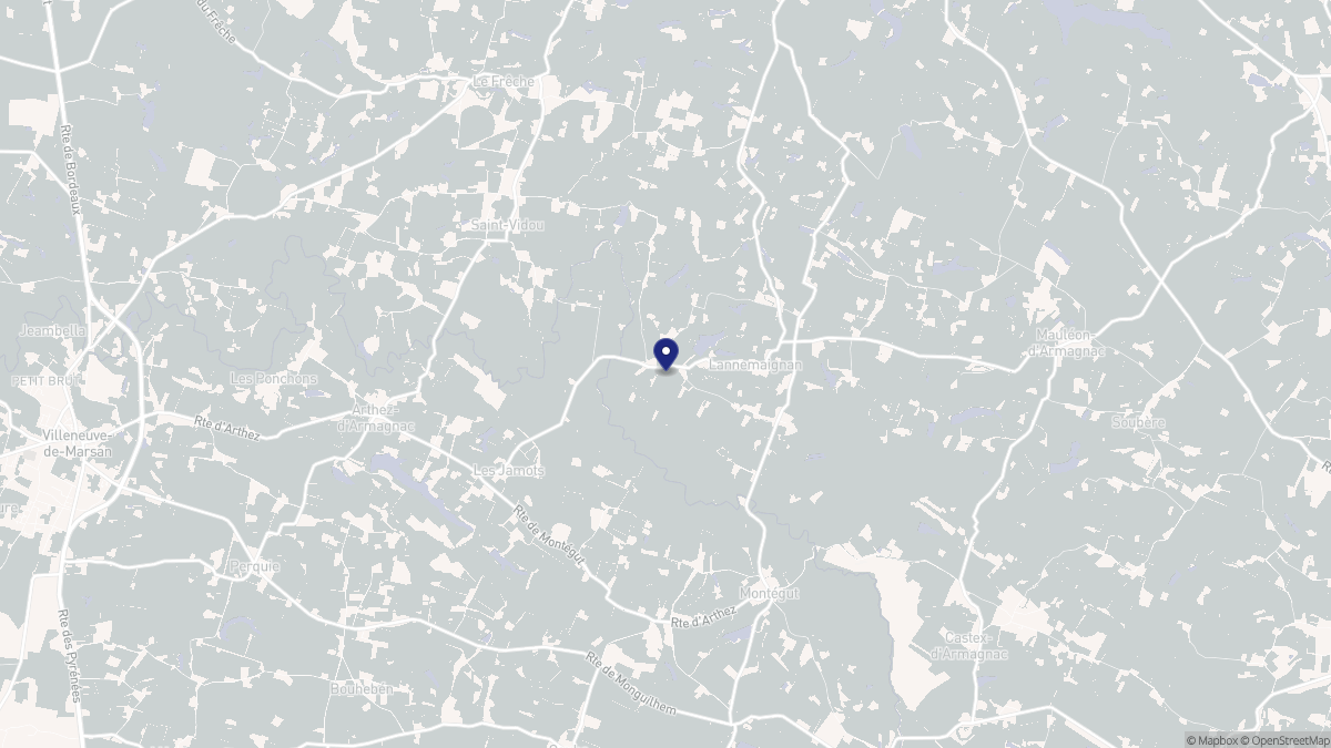 Aperçu cartographique de Lannemaignan, centré sur la commune