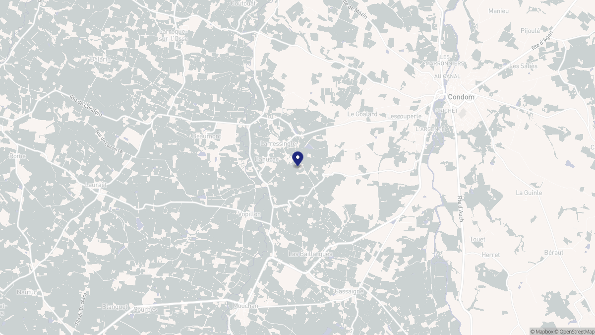Aperçu cartographique de Larressingle, centré sur la commune