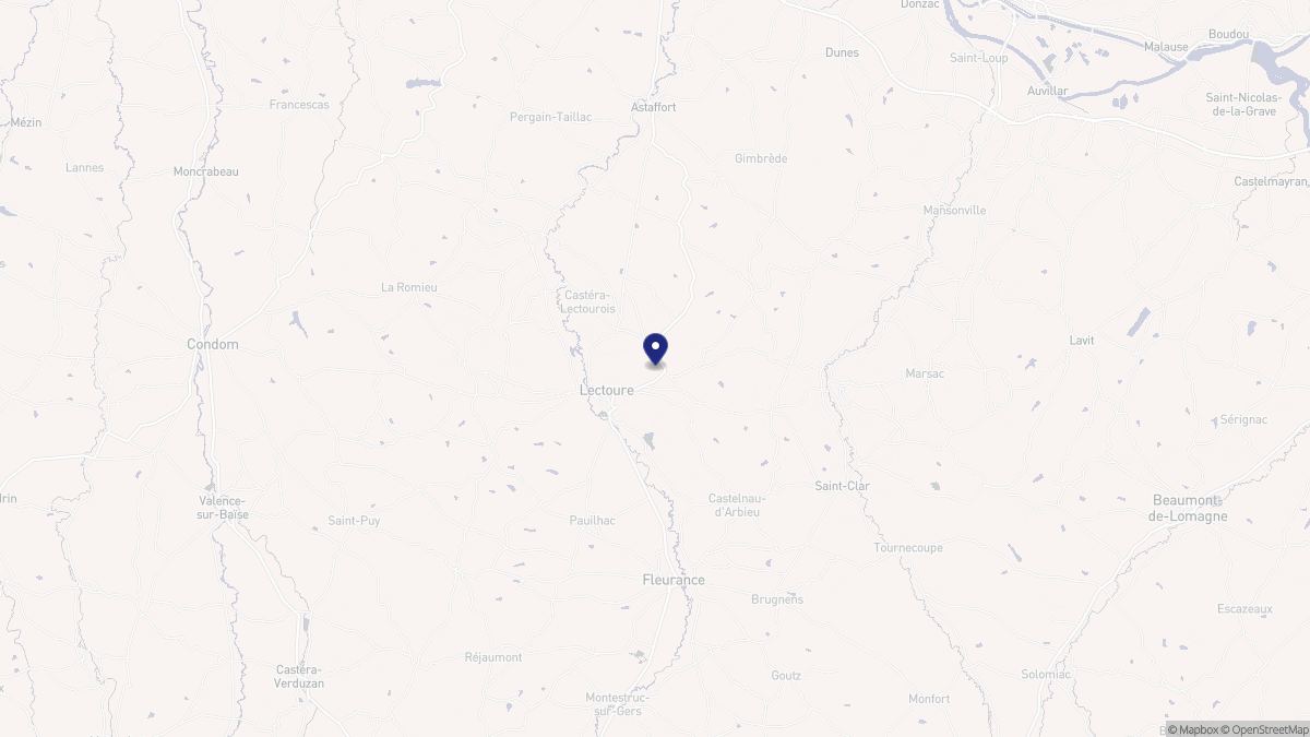 Aperçu cartographique de Lectoure, centré sur la commune