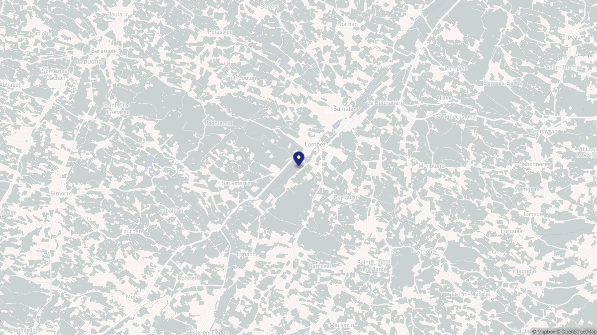 Aperçu cartographique de Lombez, centré sur la commune