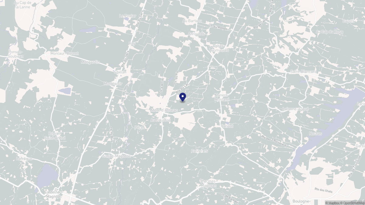 Aperçu cartographique de Mont-d'Astarac, centré sur la commune