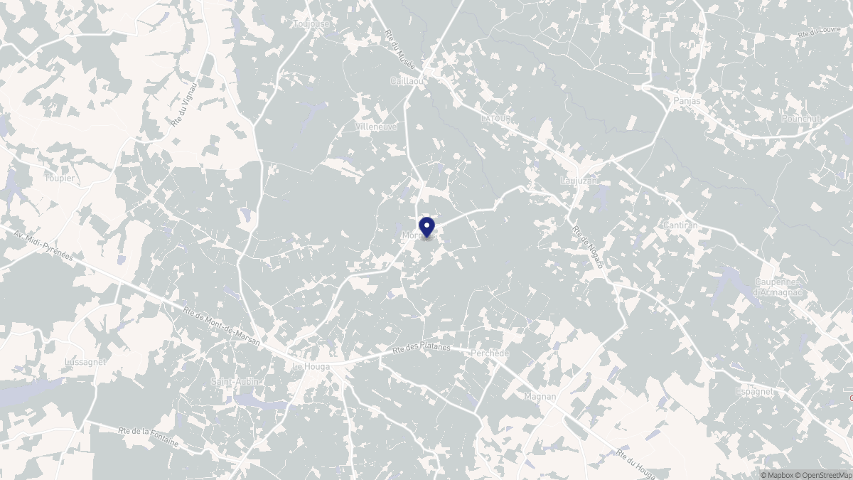 Aperçu cartographique de Mormès, centré sur la commune
