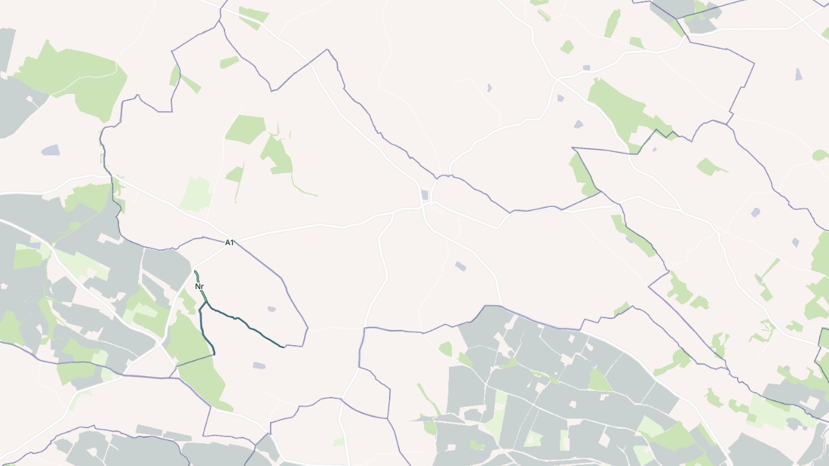 Aperçu cartographique de Nougaroulet, centré sur la commune