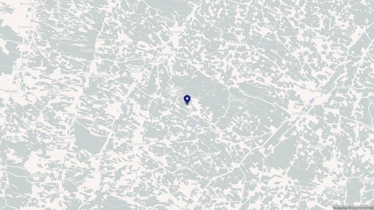 Aperçu cartographique de Pellefigue, centré sur la commune
