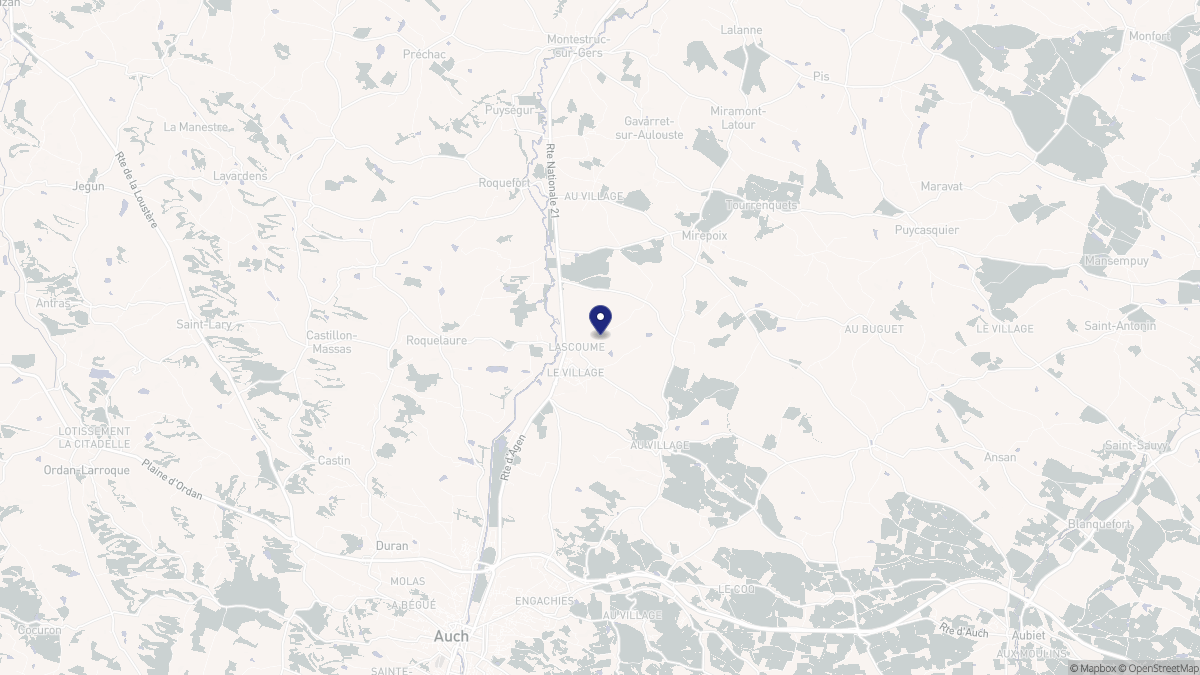 Aperçu cartographique de Preignan, centré sur la commune
