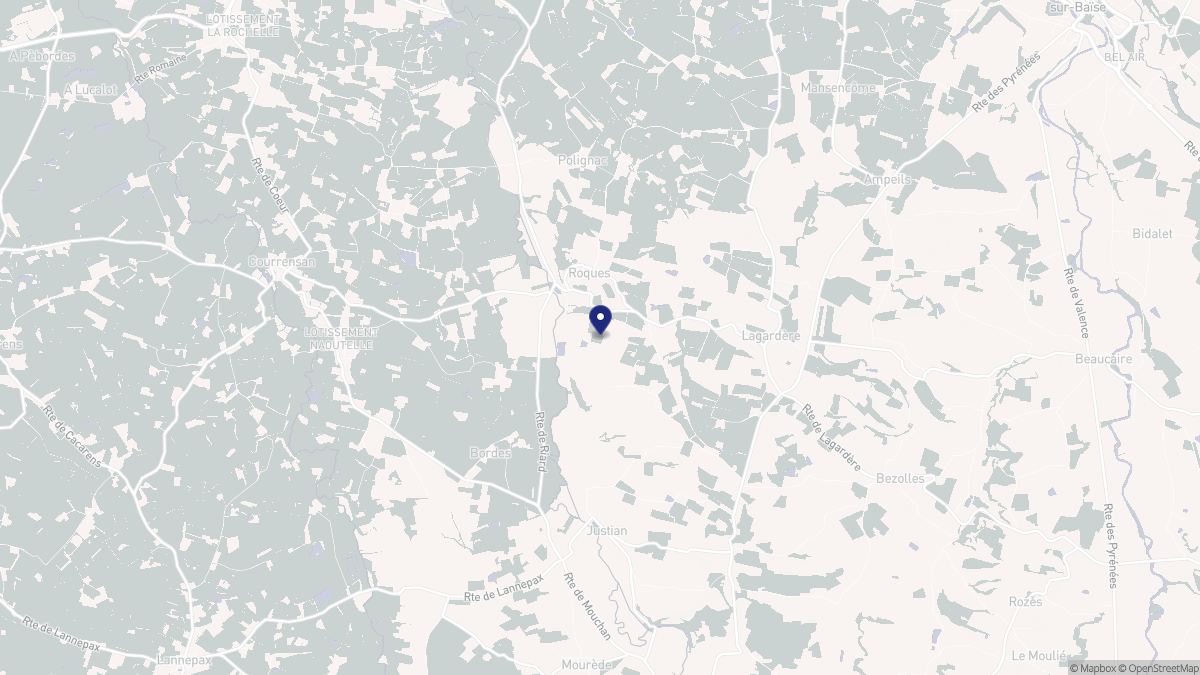 Aperçu cartographique de Roques, centré sur la commune