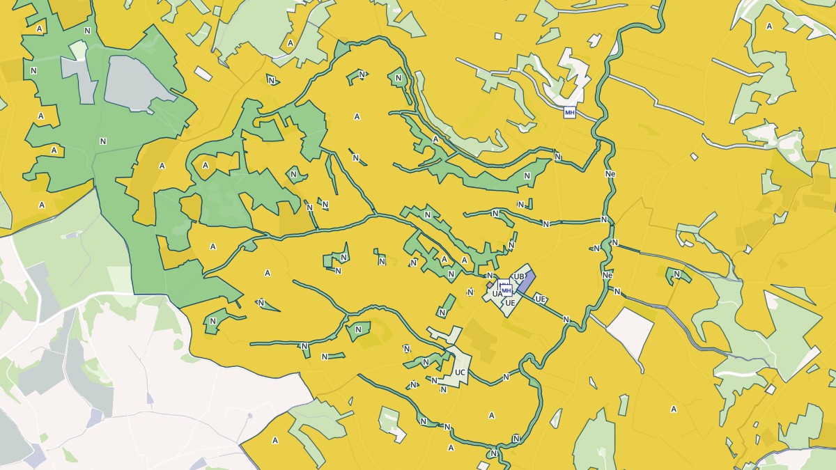 Aperçu cartographique de Saint-Antoine, centré sur la commune