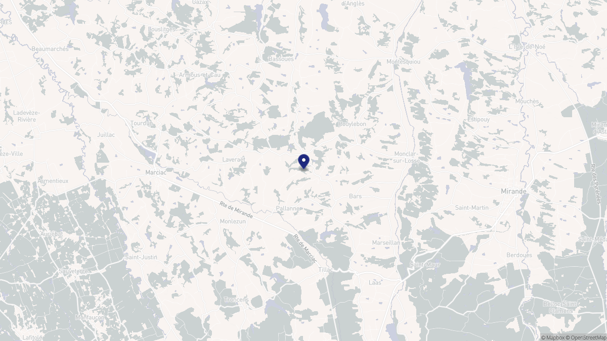 Aperçu cartographique de Saint-Christaud, centré sur la commune