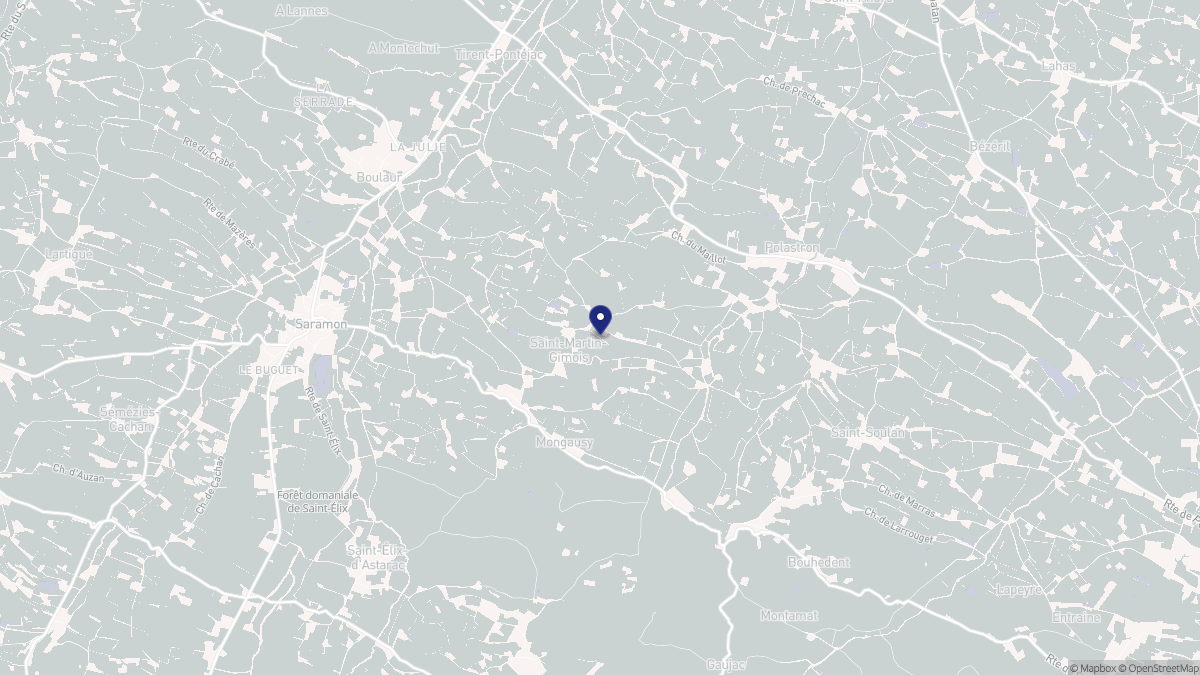 Aperçu cartographique de Saint-Martin-Gimois, centré sur la commune