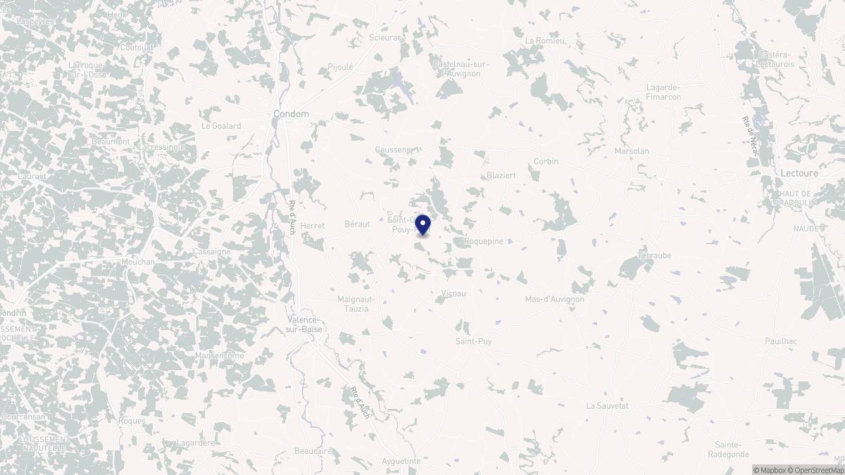 Aperçu cartographique de Saint-Orens-Pouy-Petit, centré sur la commune