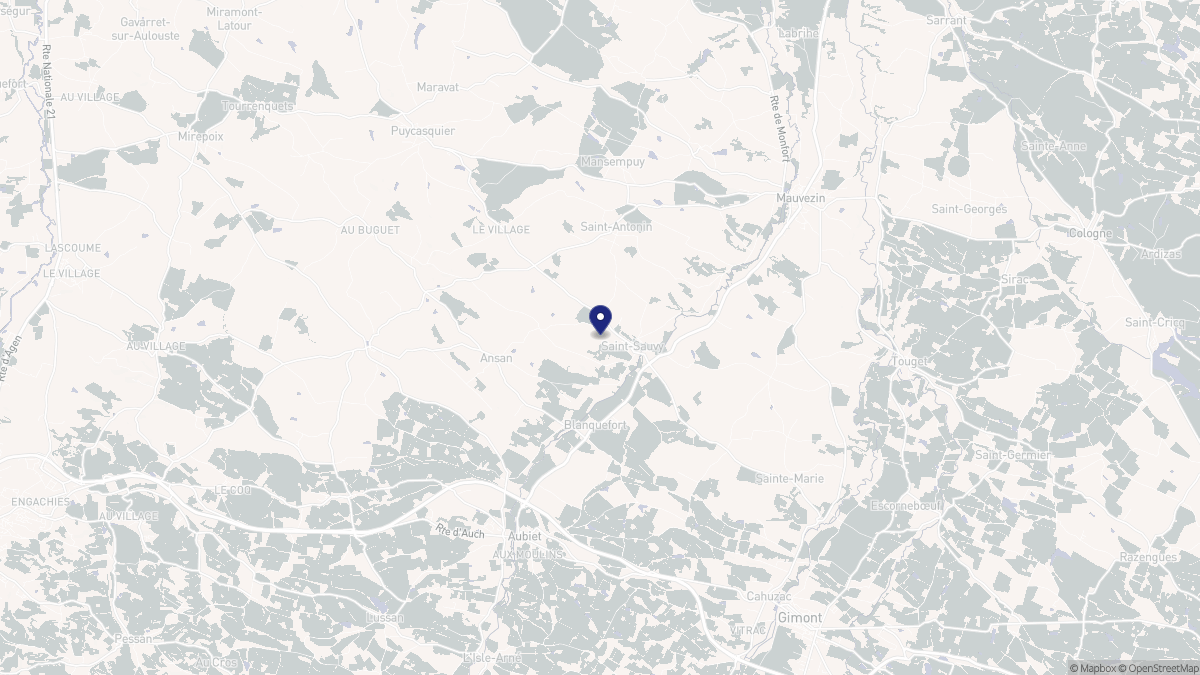Aperçu cartographique de Saint-Sauvy, centré sur la commune