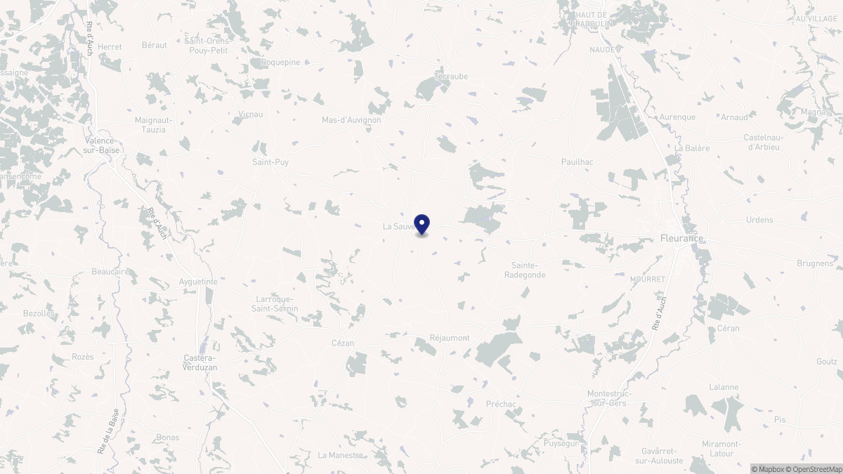 Aperçu cartographique de La Sauvetat, centré sur la commune