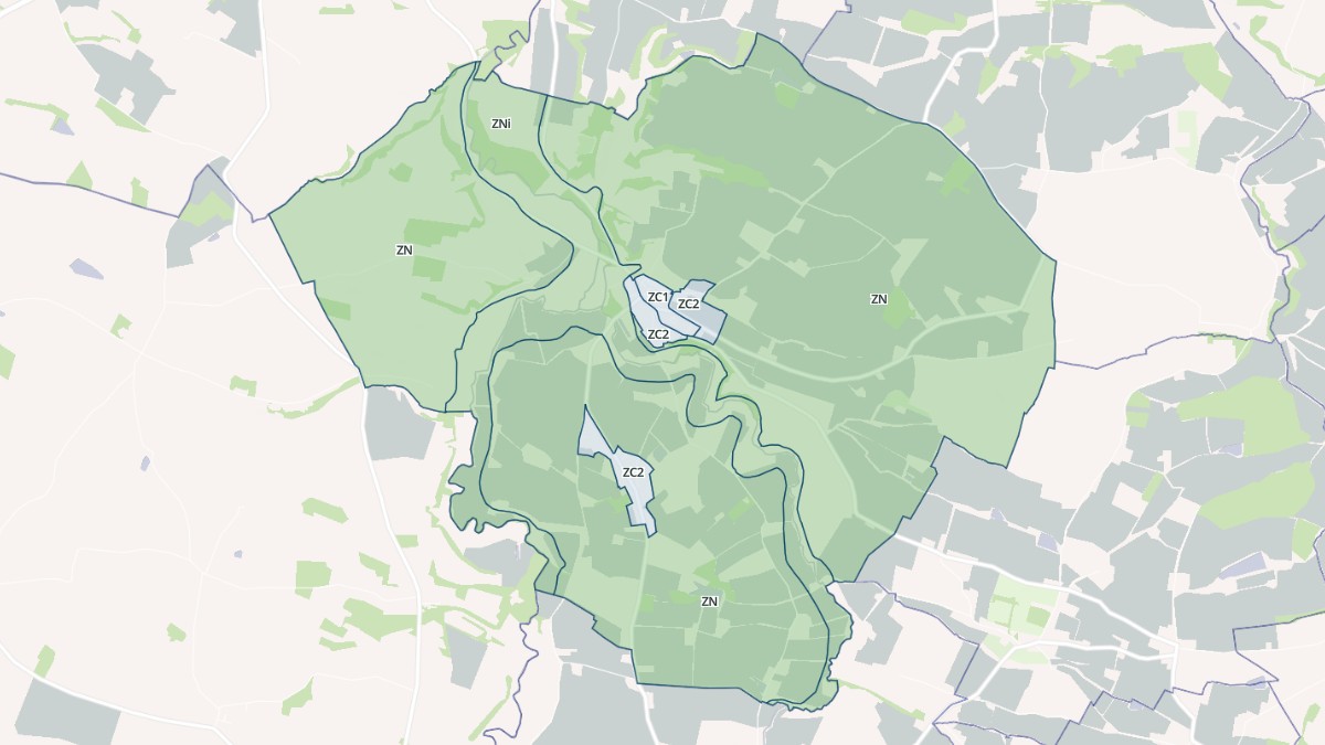 Aperçu cartographique de Touget, centré sur la commune