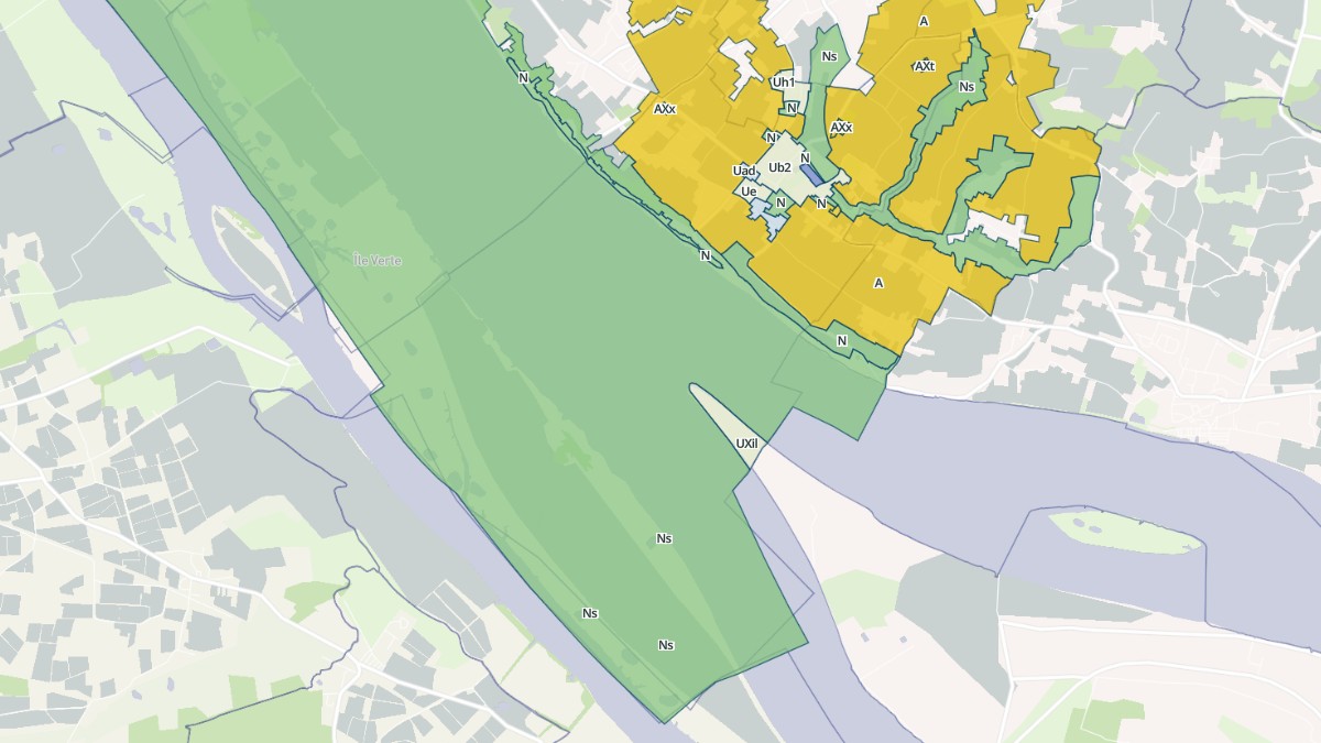 Aperçu cartographique de Bayon-sur-Gironde, centré sur la commune