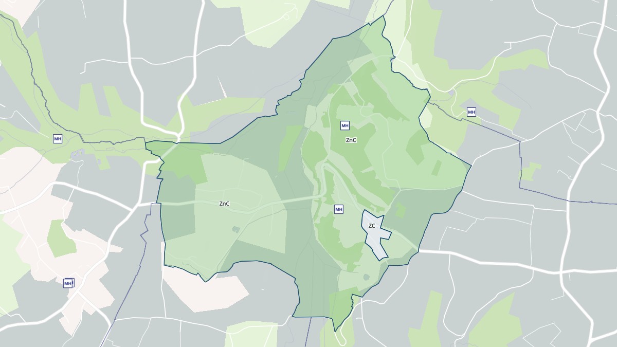 Aperçu cartographique de Bellefond, centré sur la commune