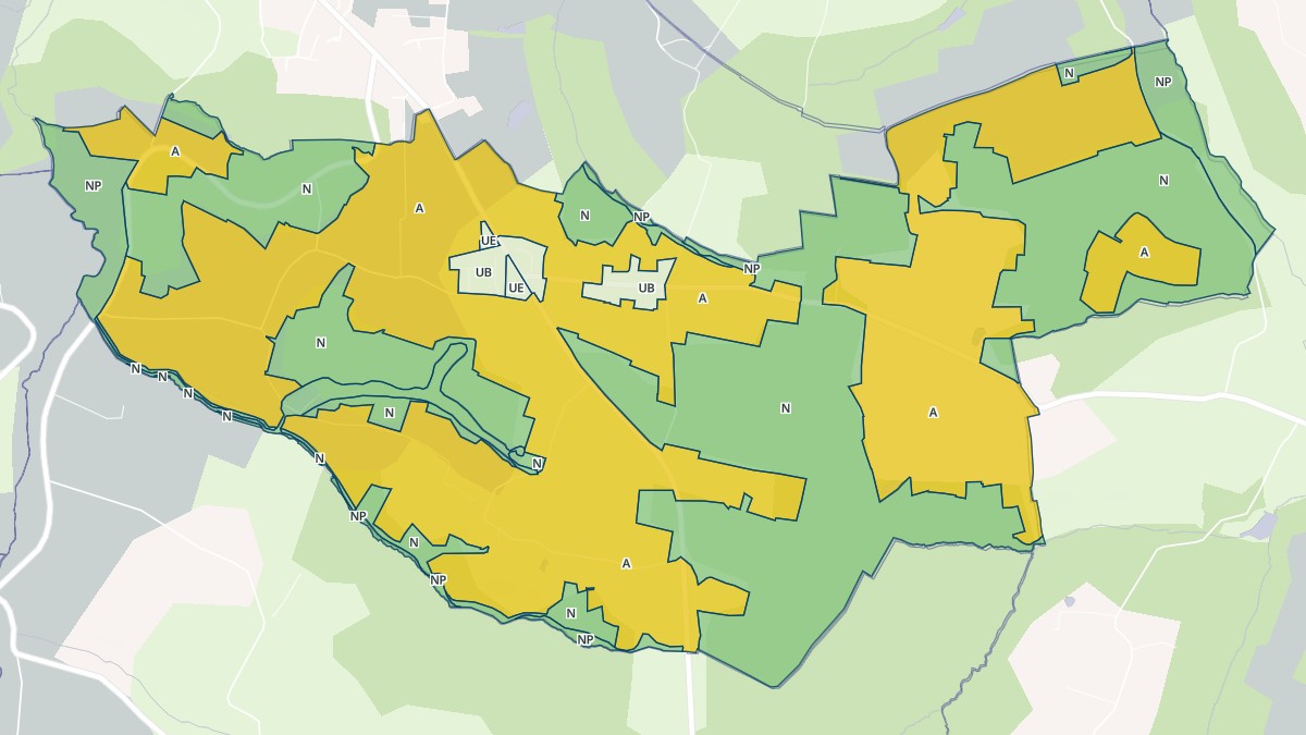 Aperçu cartographique de Berthez, centré sur la commune