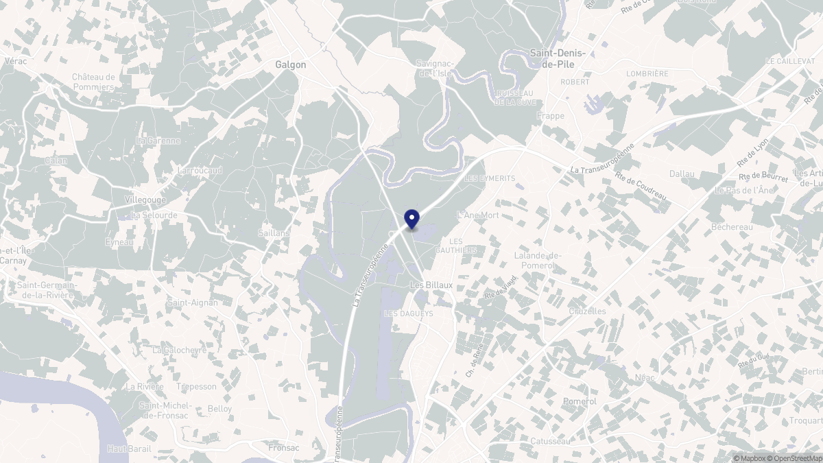 Aperçu cartographique de Les Billaux, centré sur la commune