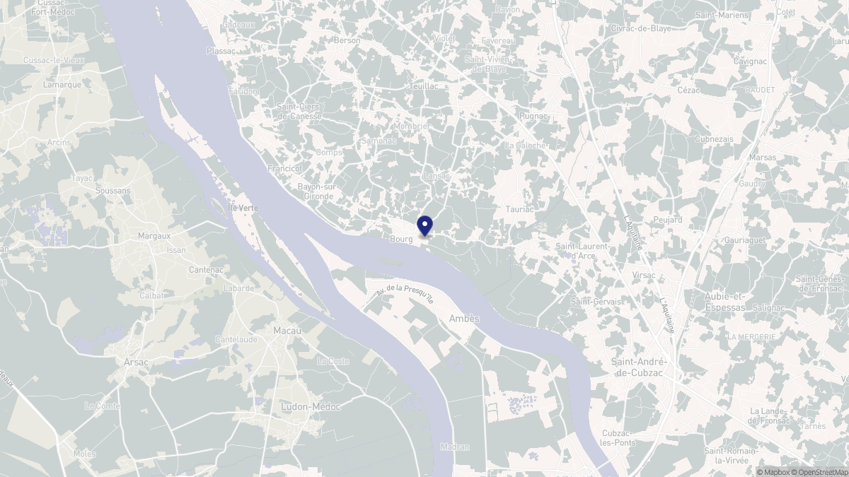 Aperçu cartographique de Bourg, centré sur la commune