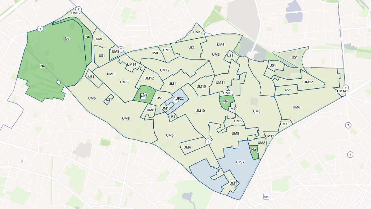 Aperçu cartographique de Le Bouscat, centré sur la commune