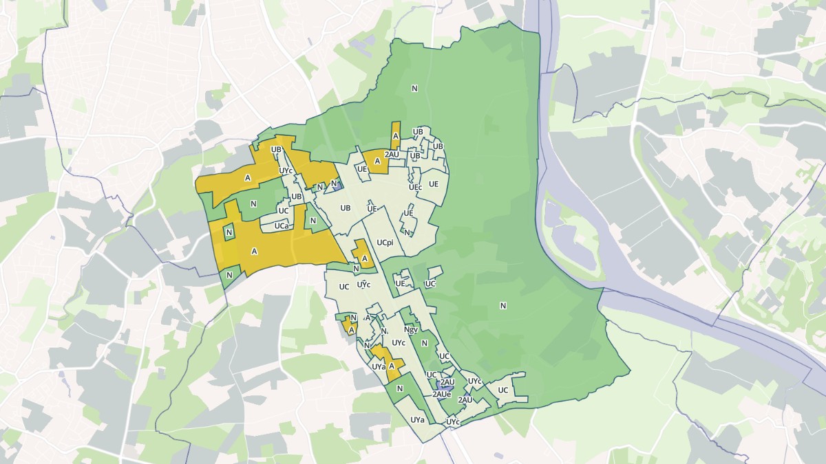Aperçu cartographique de Cadaujac, centré sur la commune